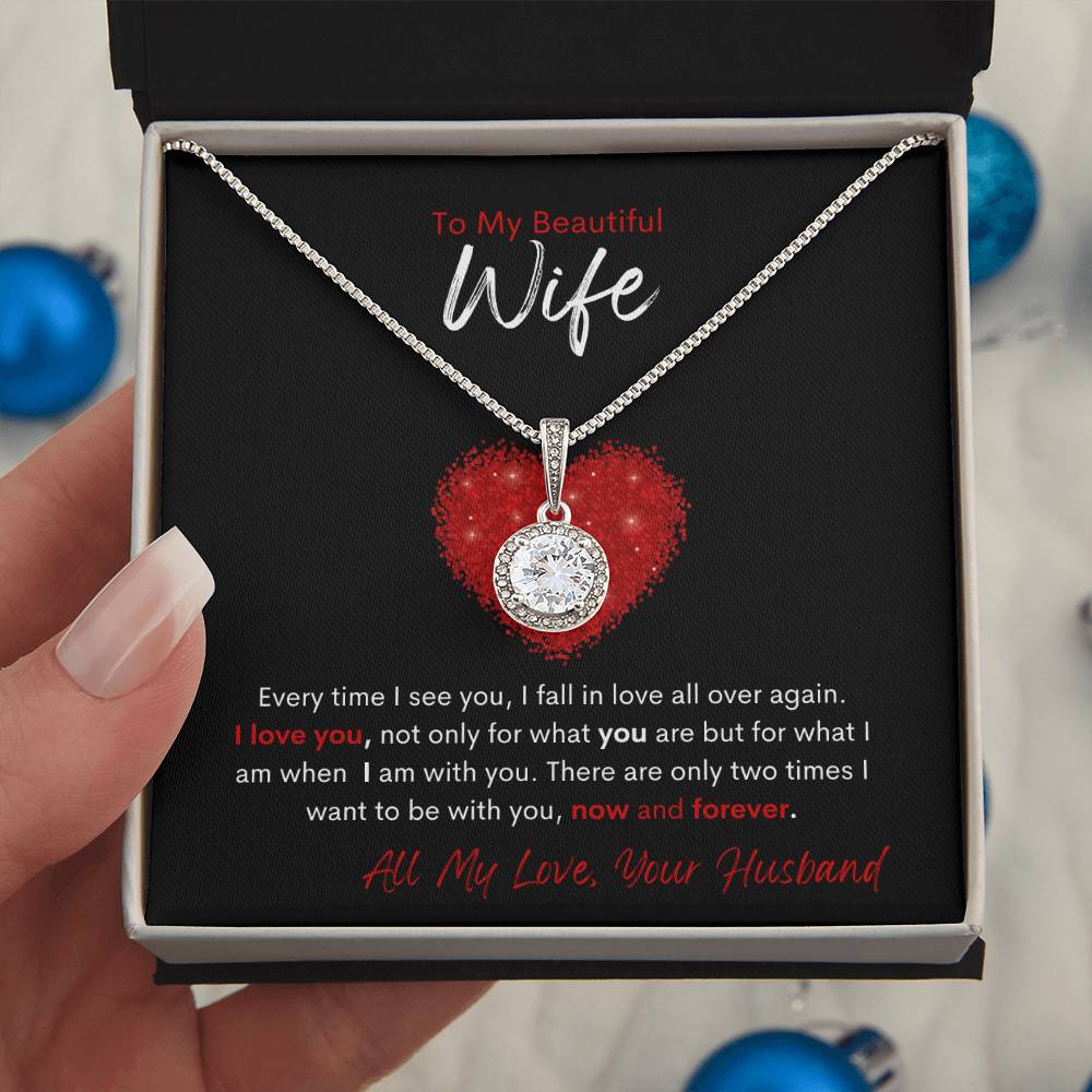 To My Beautiful Wife|Eternal Hope Necklace|Valentine