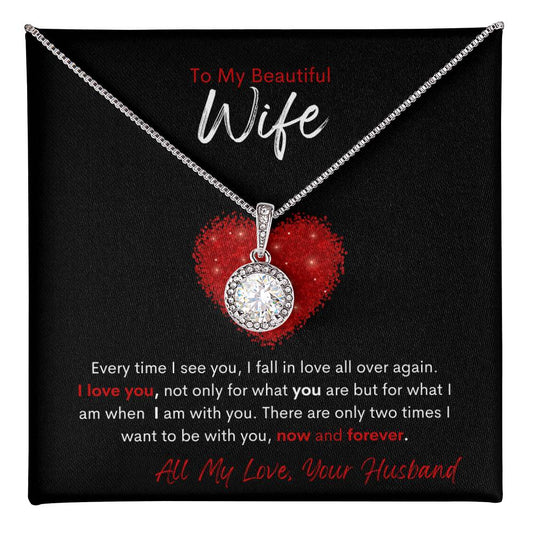 To My Beautiful Wife|Eternal Hope Necklace|Valentine