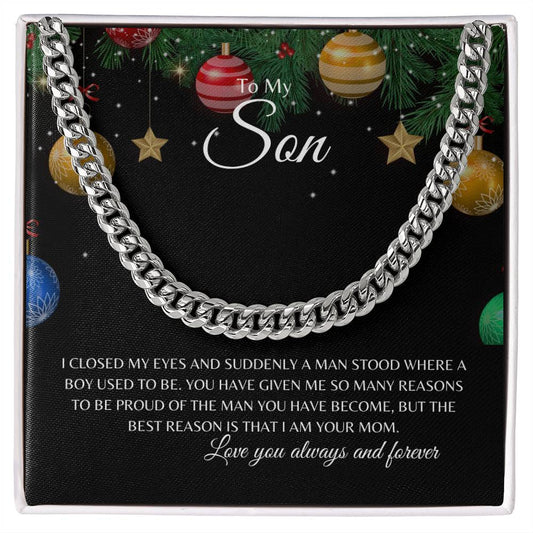 Son|Cuban Necklace|Christmas|From Mom