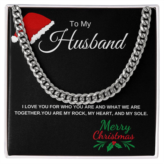 To My Husband|Cuban Necklace|Christmas