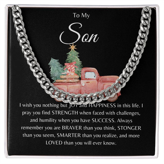 To My Son| Cuban Necklace|Christmas