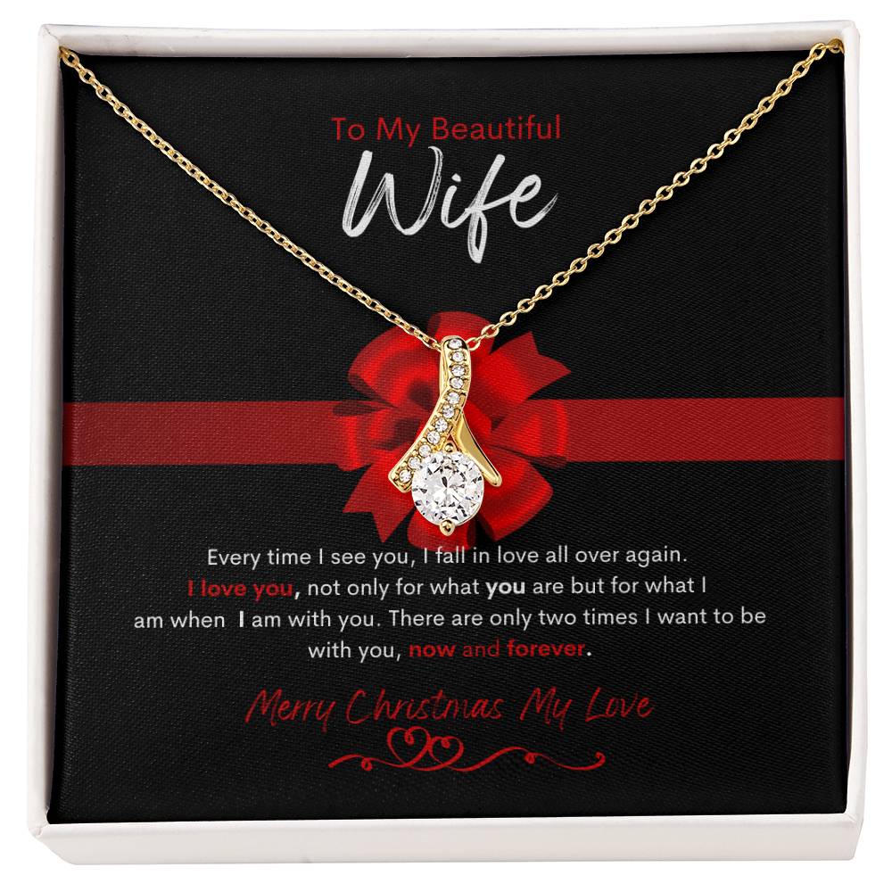 To My Beautiful Wife|Alluring Beauty Necklace|Christmas