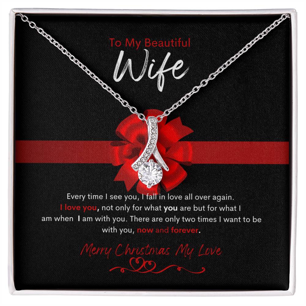 To My Beautiful Wife|Alluring Beauty Necklace|Christmas