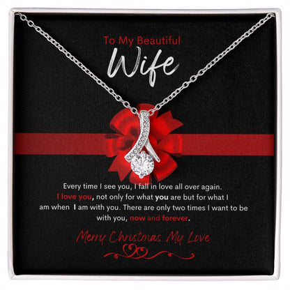 To My Beautiful Wife|Alluring Beauty Necklace|Christmas