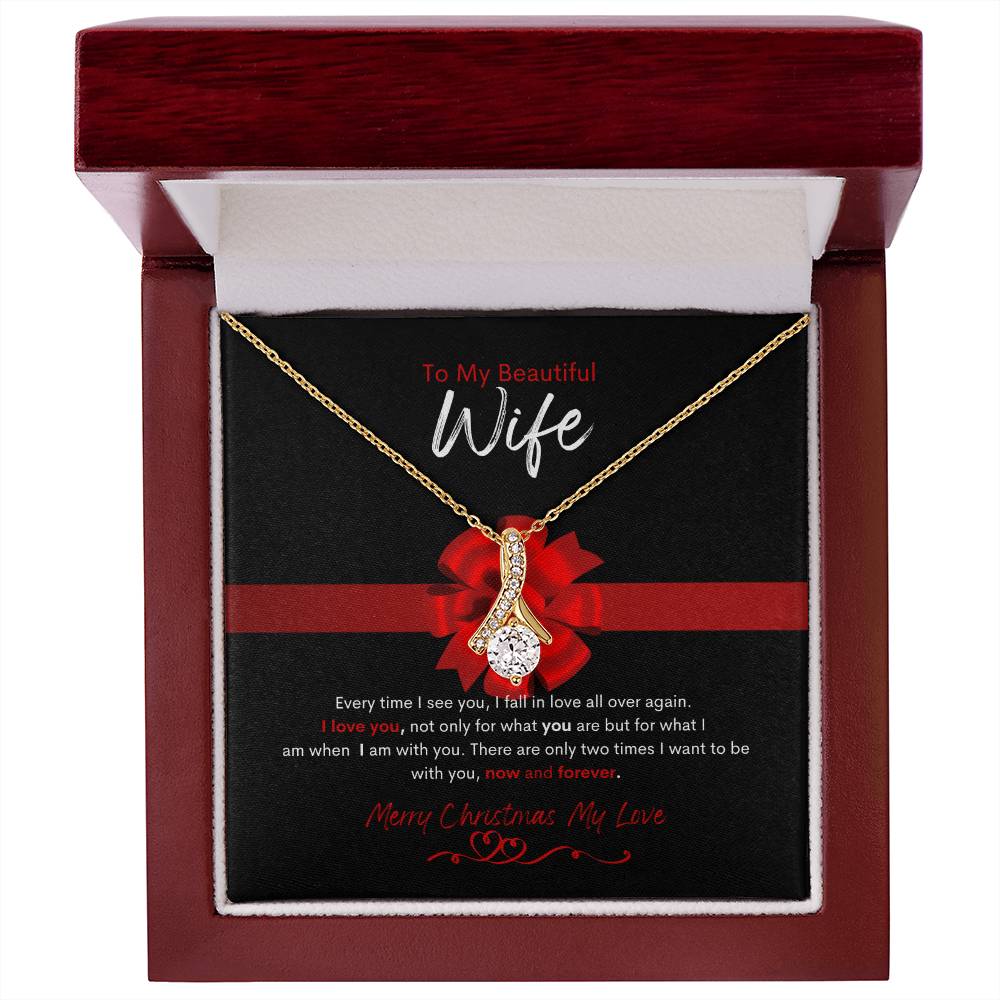 To My Beautiful Wife|Alluring Beauty Necklace|Christmas