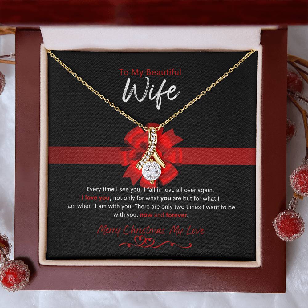 To My Beautiful Wife|Alluring Beauty Necklace|Christmas