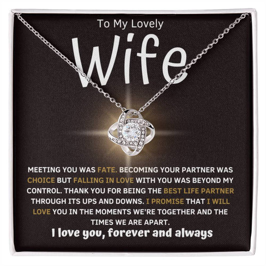 To My Wife|Love Knot Necklace