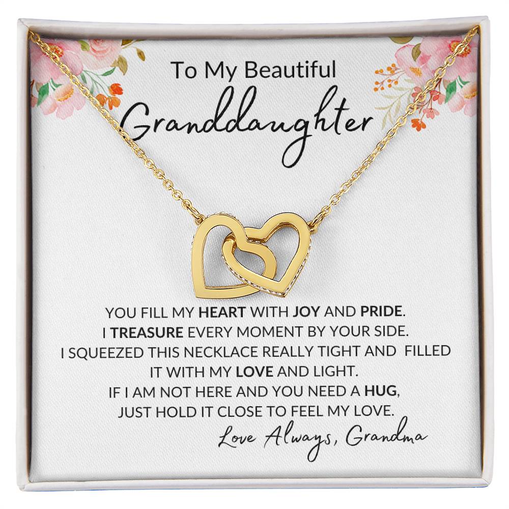 Granddaughter|Interlocking heart necklace