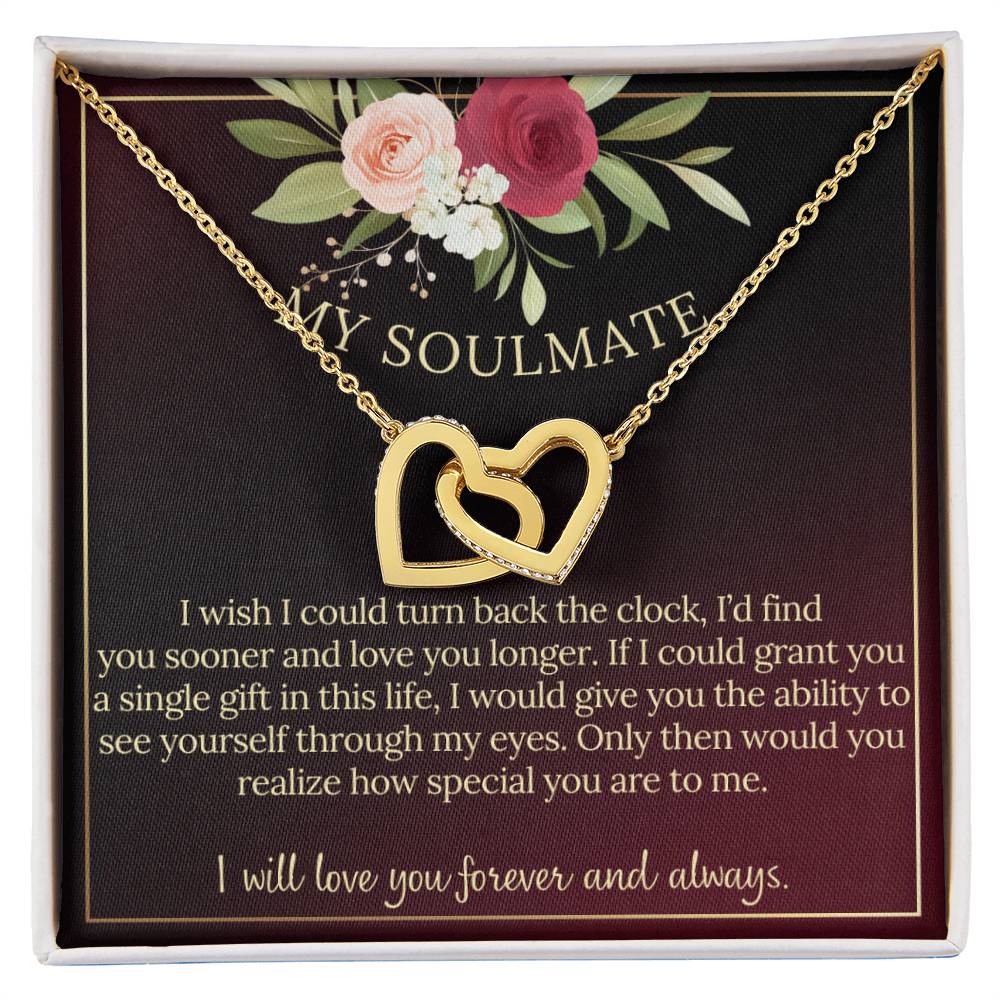 To My Soulmate|Interlocking Heart Necklace