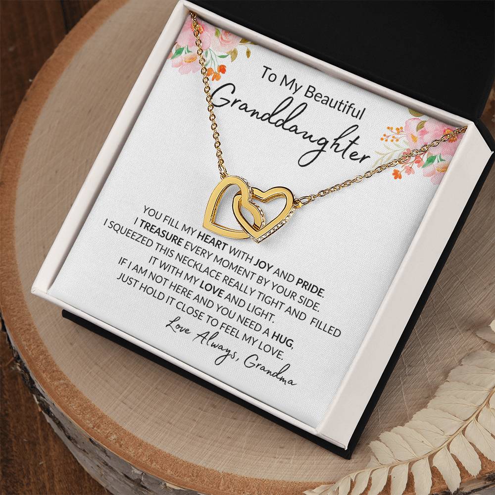 Granddaughter|Interlocking heart necklace