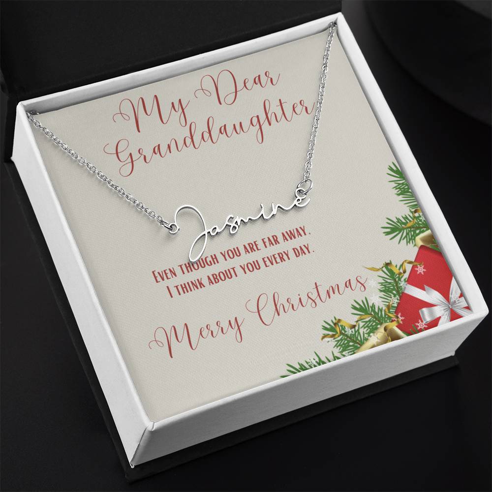 Granddaughter|Name Necklace|Christmas