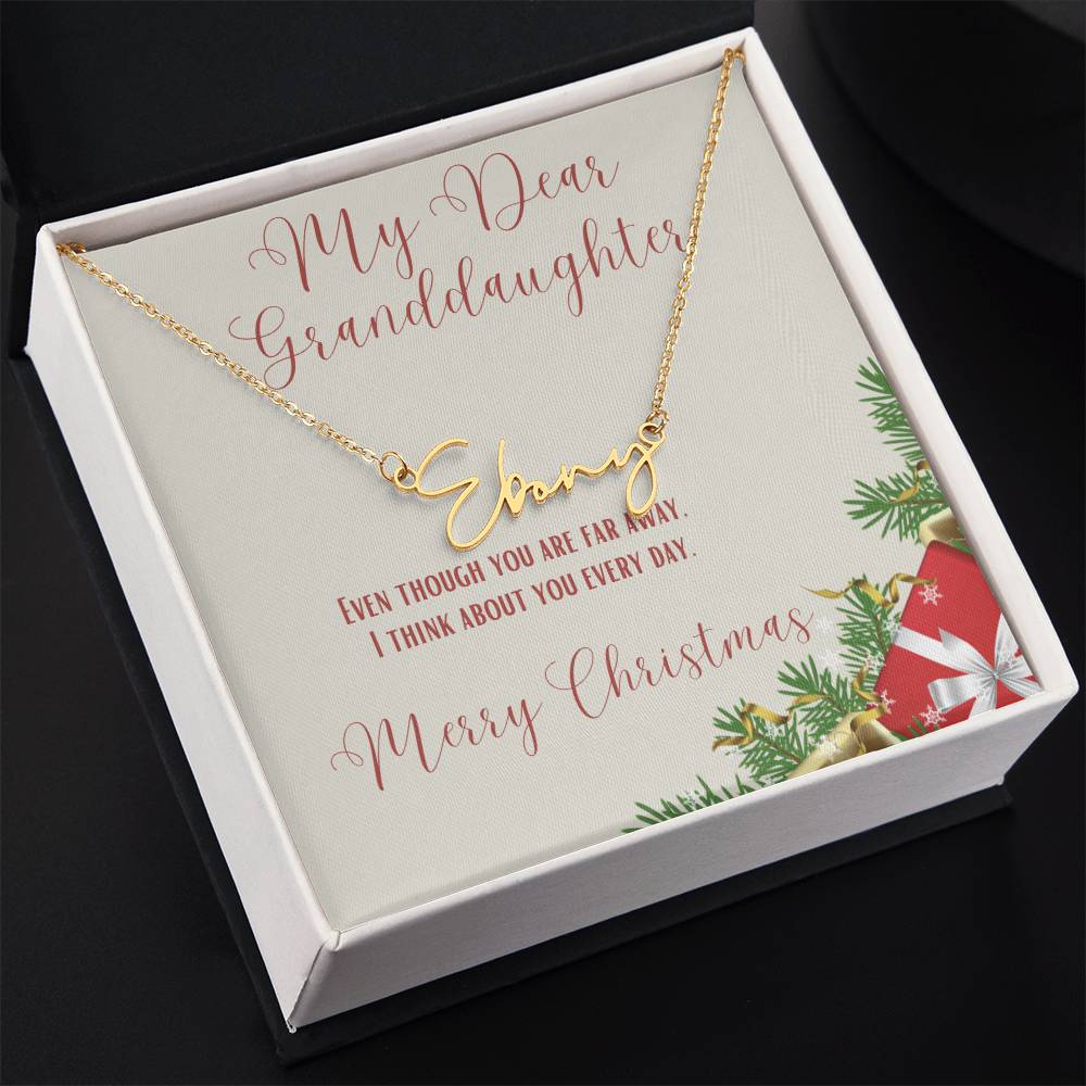 Granddaughter|Name Necklace|Christmas