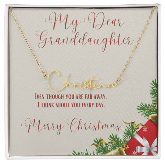 Granddaughter|Name Necklace|Christmas