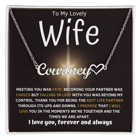 To My Wife|Name Necklace