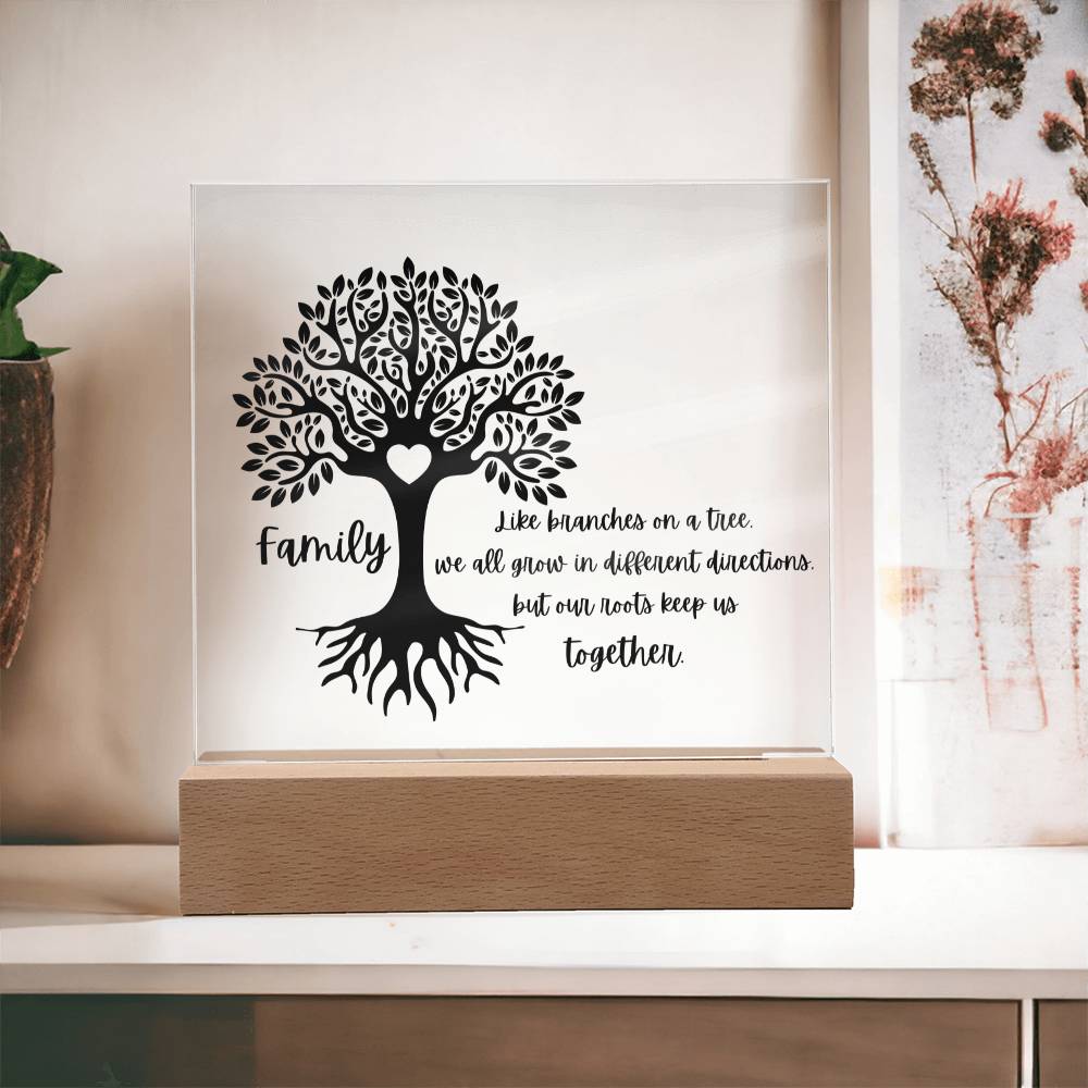 Family Tree Square Acrylic Plaque