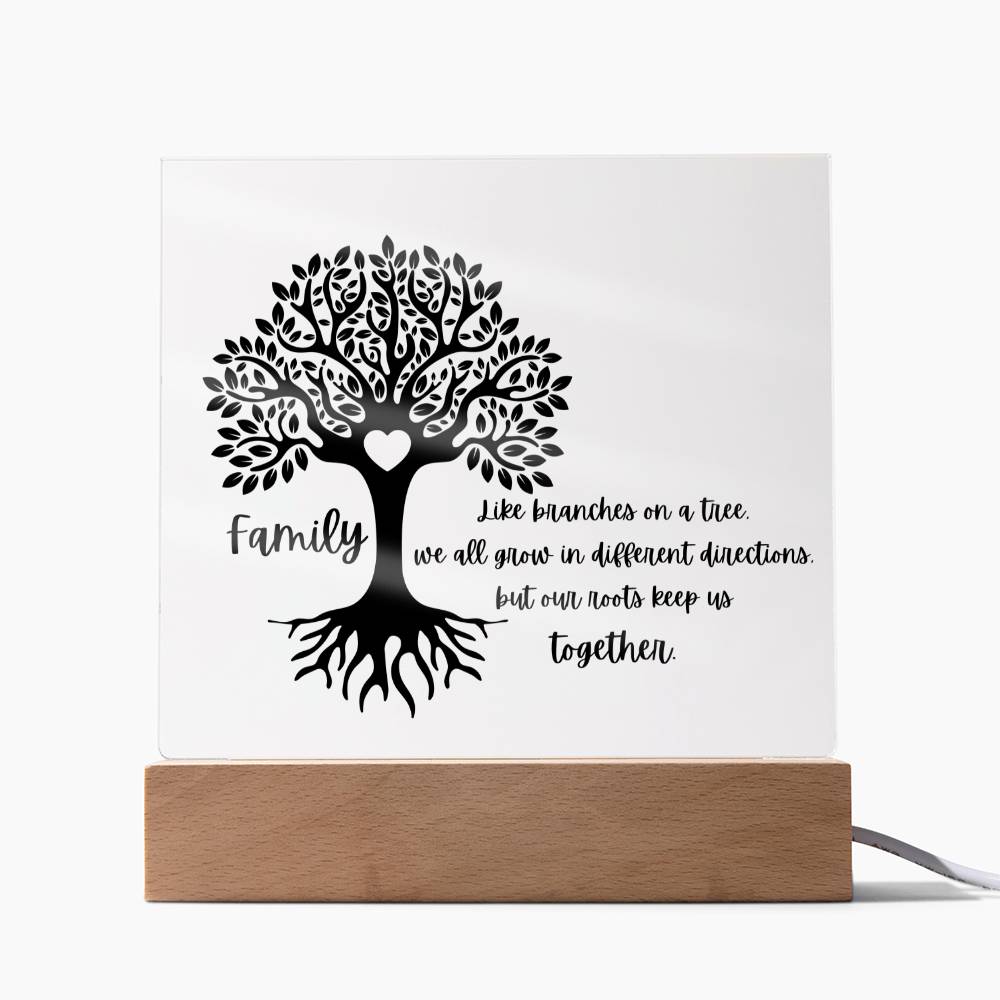 Family Tree Square Acrylic Plaque