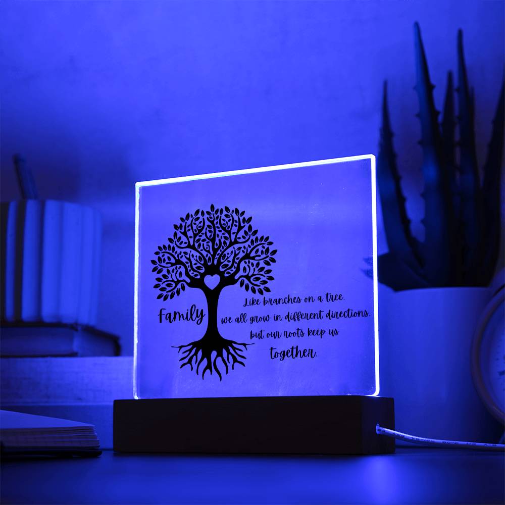 Family Tree Square Acrylic Plaque