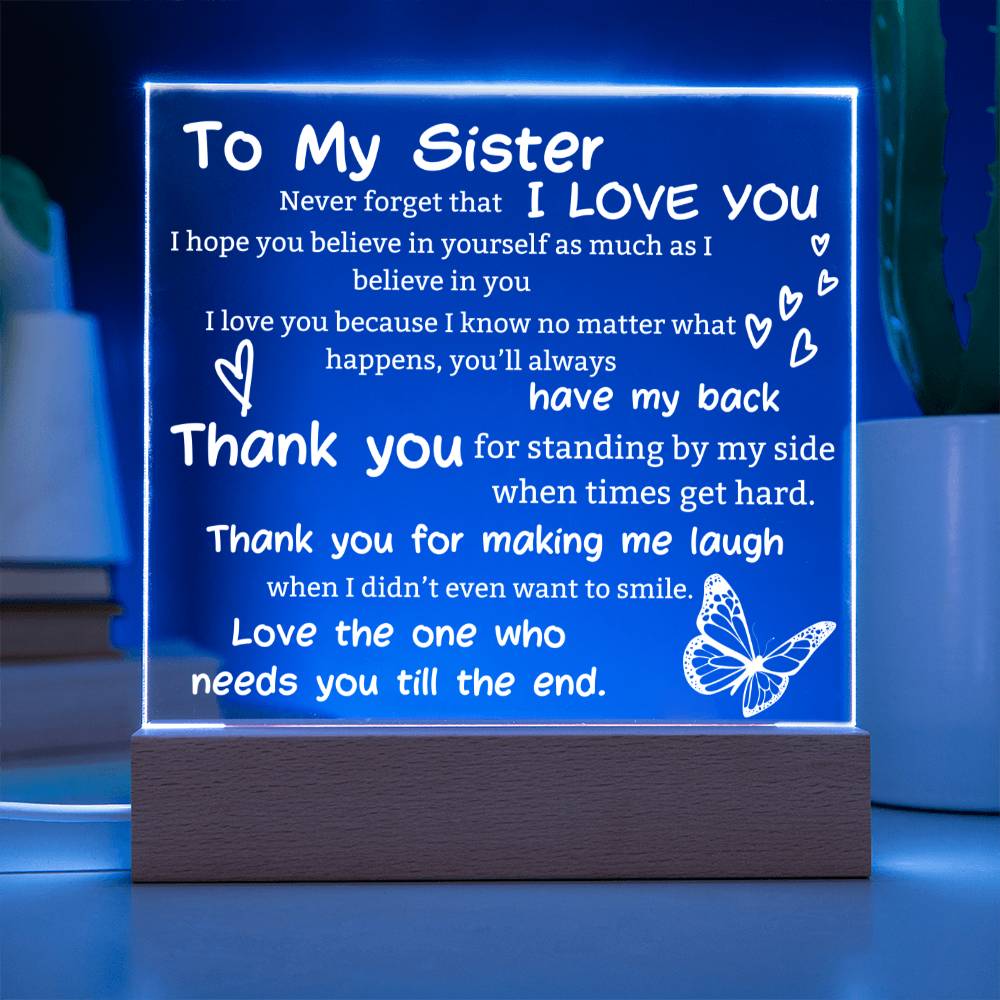 To My Sister Acrylic Plaque