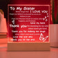 To My Sister Acrylic Plaque