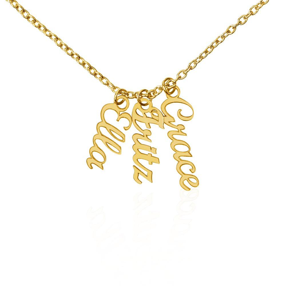 Mom Vertical Name Necklace|Personalized