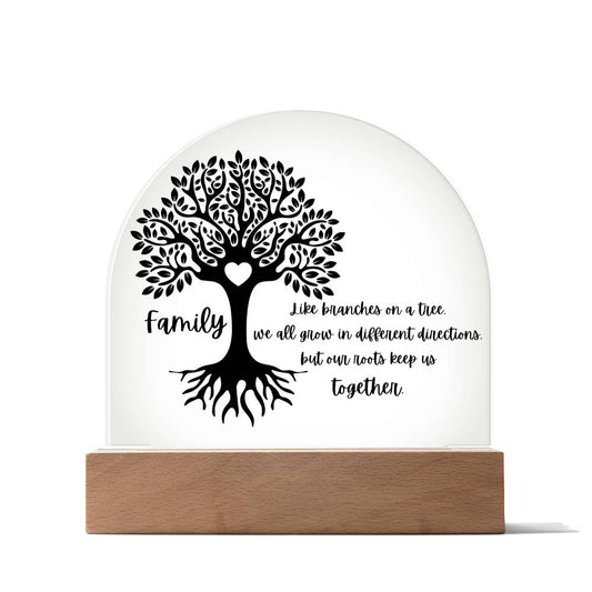 Family Tree Domed Acrylic Plaque