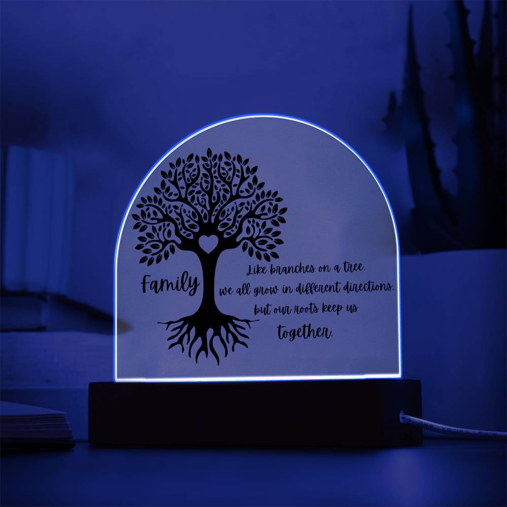 Family Tree Domed Acrylic Plaque