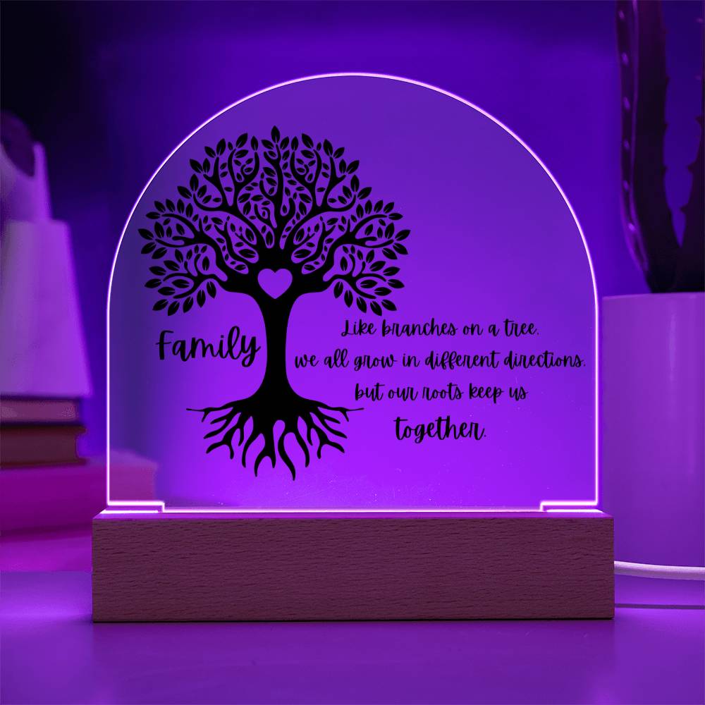 Family Tree Domed Acrylic Plaque