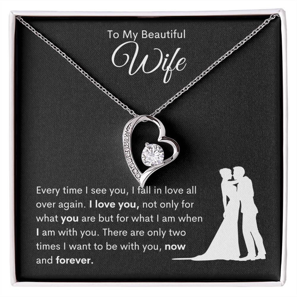 To My Beautiful Wife/Forever Love Necklace