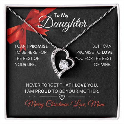 To My Daughter|Delicate Heart Necklace|Christmas From Mom