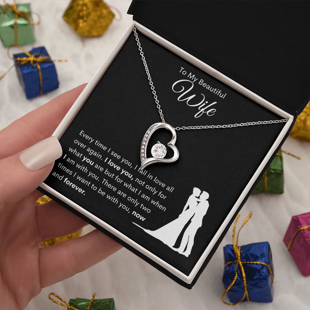 To My Beautiful Wife/Forever Love Necklace