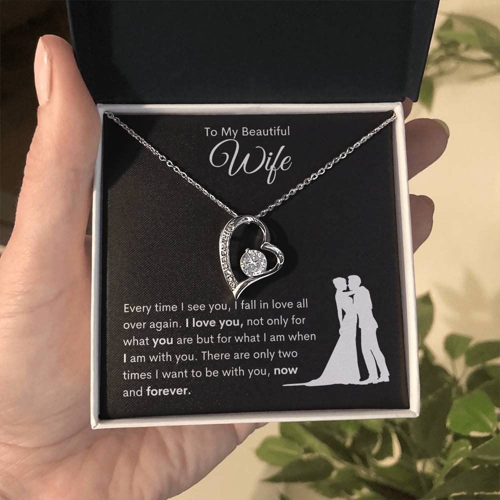 To My Beautiful Wife/Forever Love Necklace