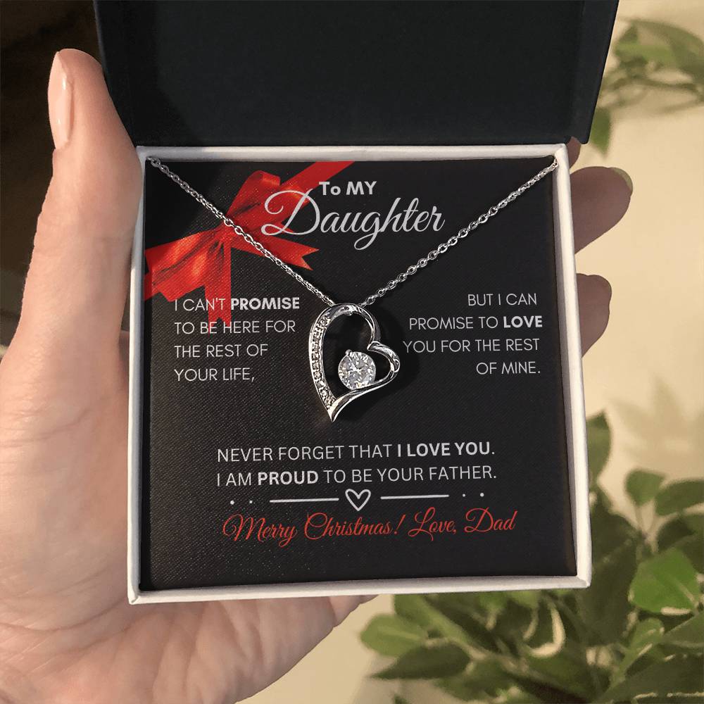 To My Daughter|Delicate Heart Necklace|Christmas From Dad