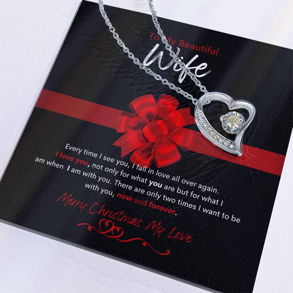 To My Beautiful Wife|Forever Love Necklace|Christmas