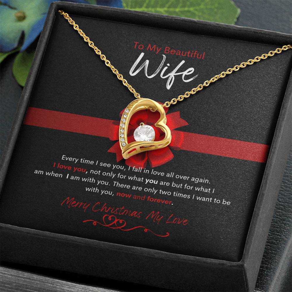 To My Beautiful Wife|Forever Love Necklace|Christmas