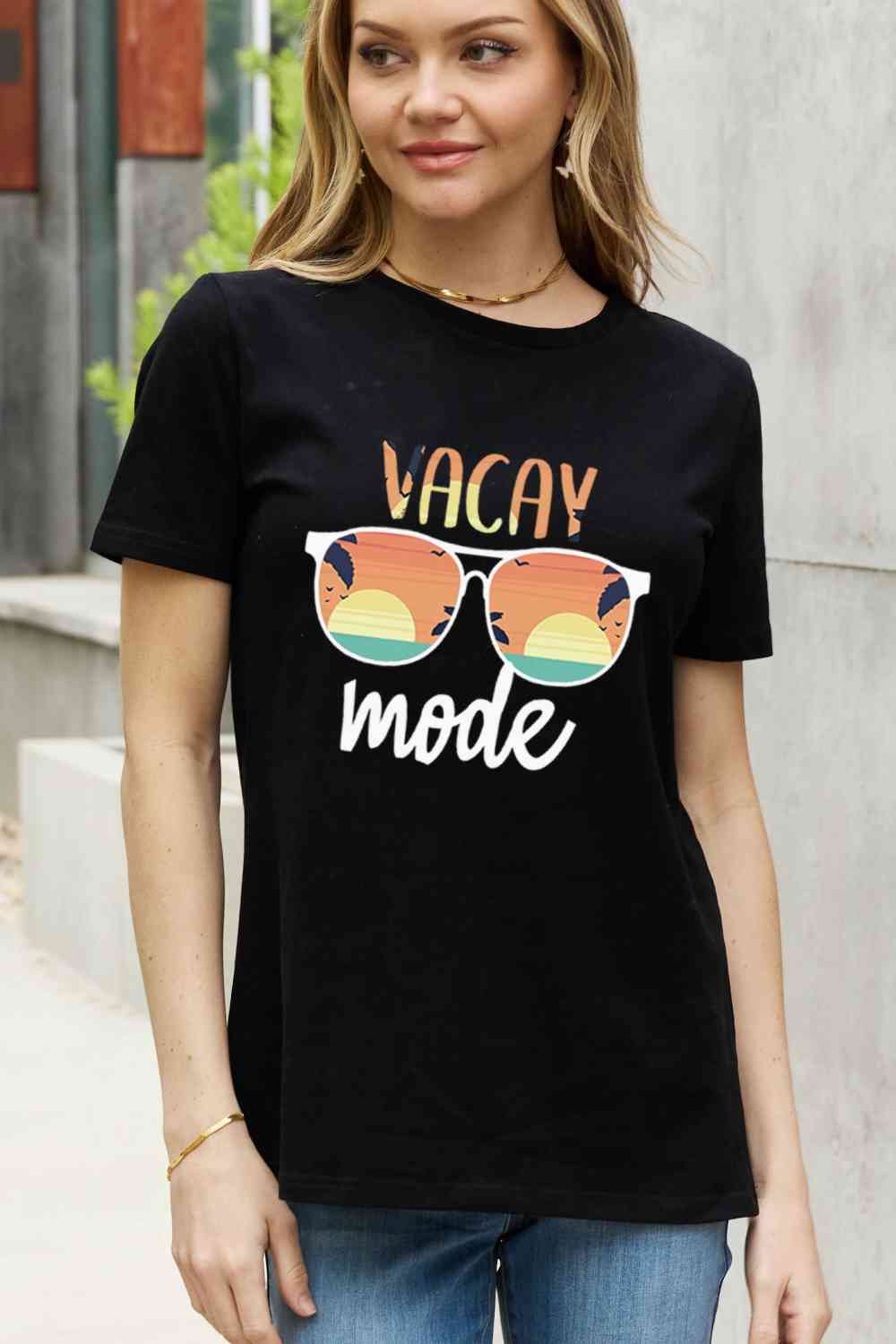 Simply Love Full Size VACAY MODE Graphic Cotton Tee